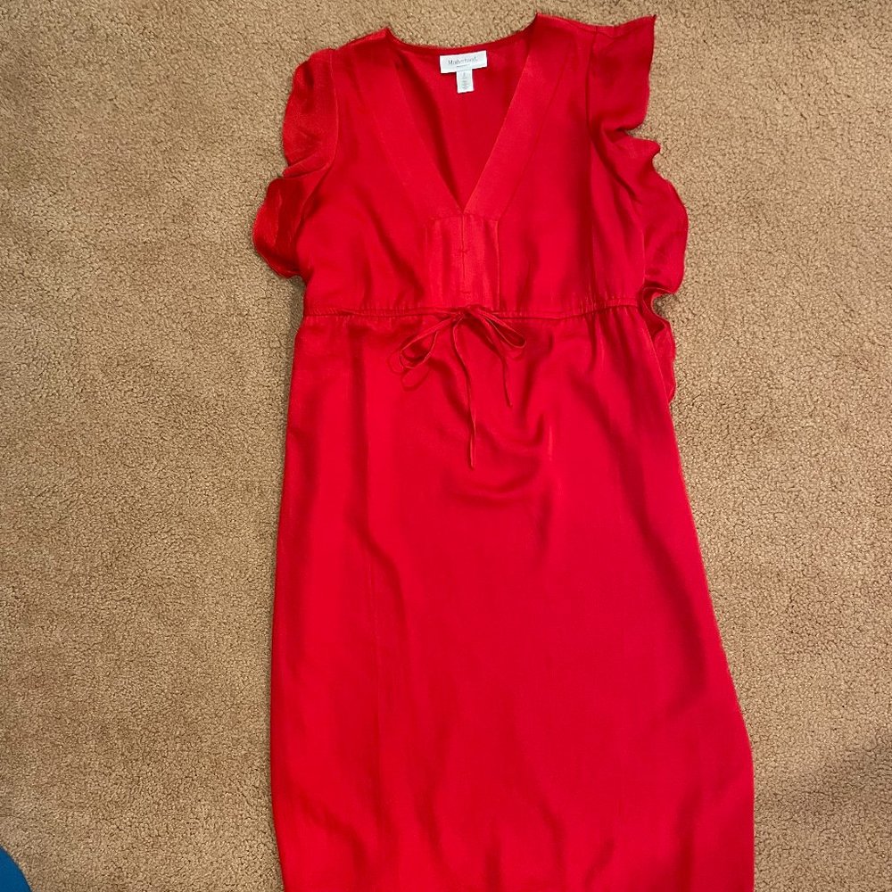 Beautiful red Motherhood Maternity Dress - size small, once used